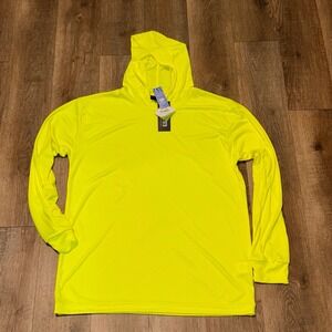 Fonirra Mens Neon Yellow Sun Protection Hoodie UPF 50+ Recycled Polyester LT015R